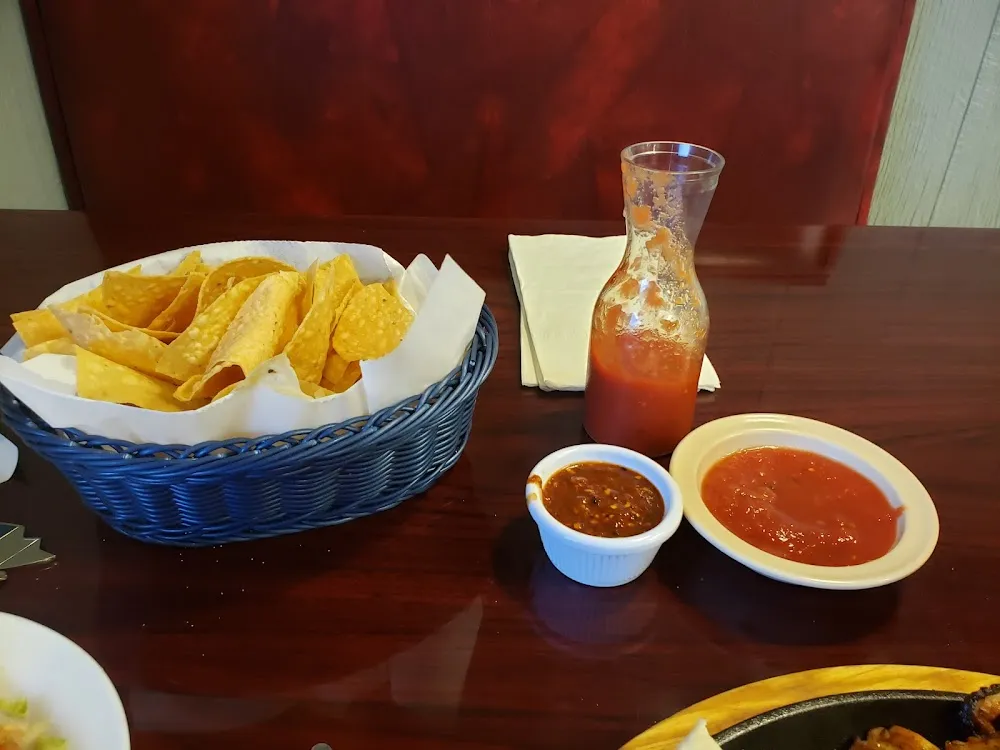 Chips Salsa and Hot Sauce